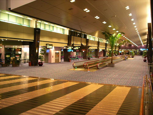 Changi airport terminal interior
